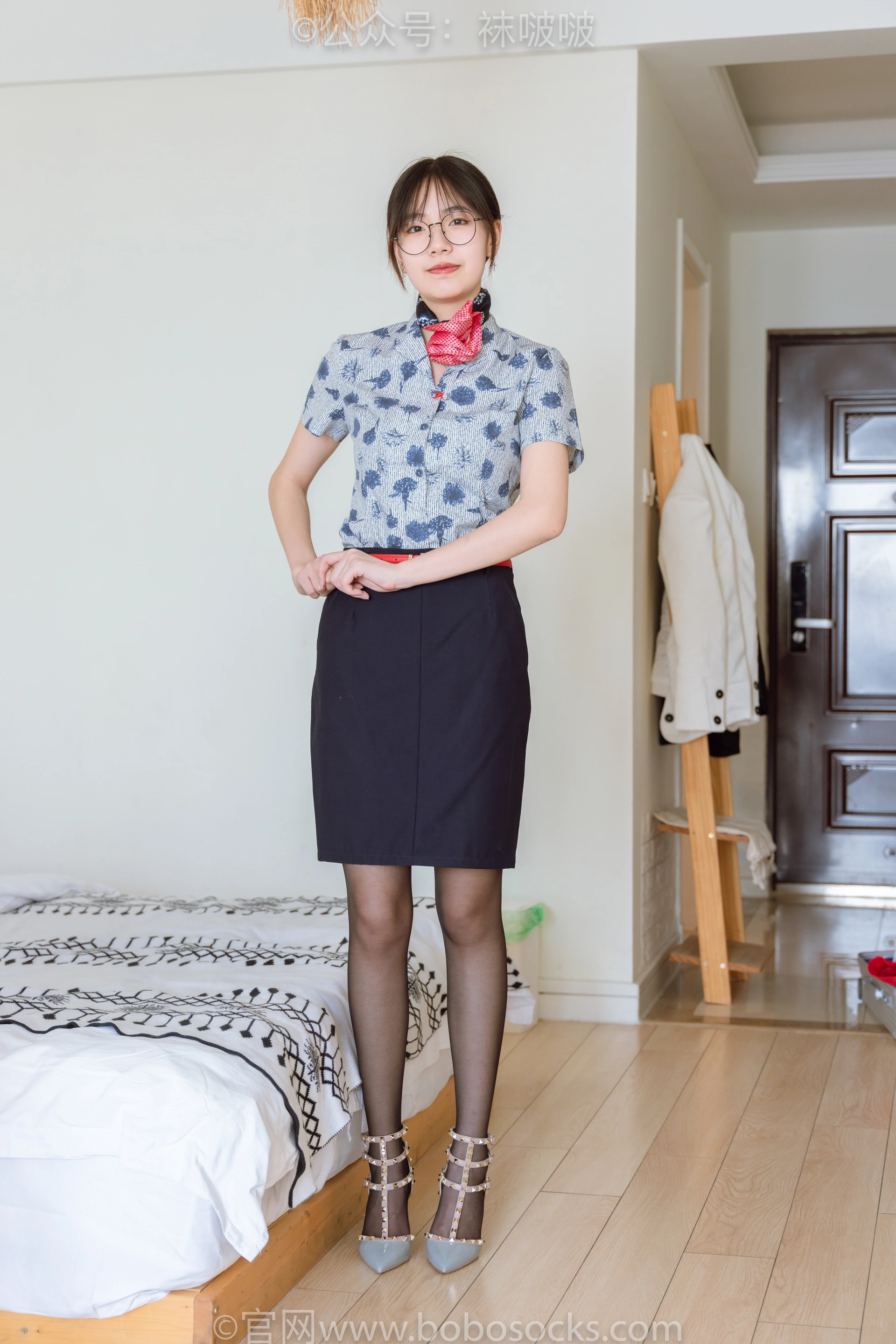 [BoBoSocks袜啵啵]NO.087 小甜豆-空姐制服、高跟鞋、黑丝 2