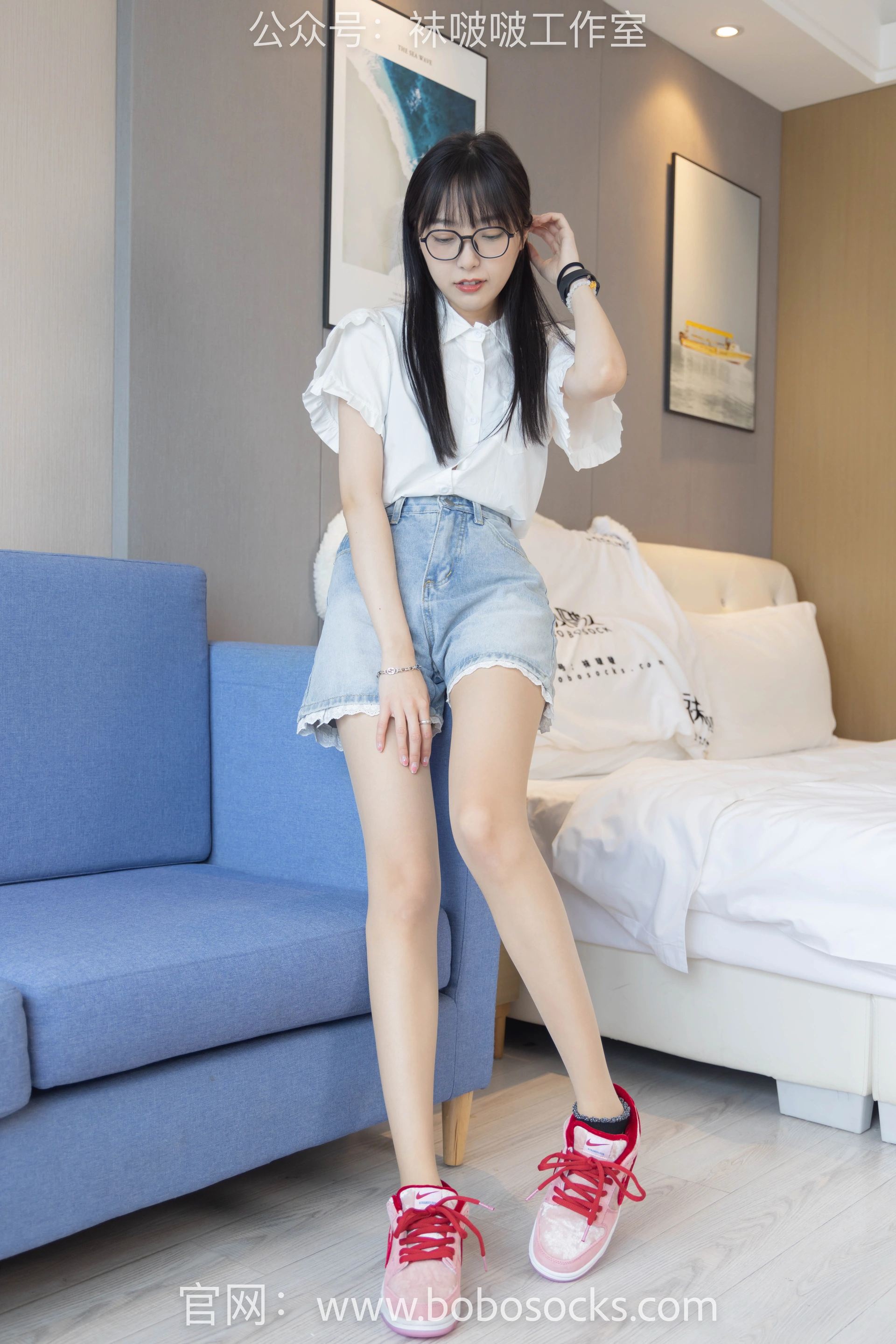 [BoBoSocks袜啵啵]NO.097 稚予-板鞋、玻璃丝短袜、肉丝 2
